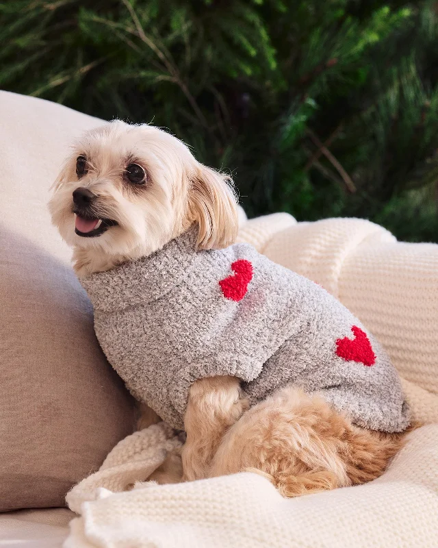 Weekend Specials to Enjoy Red Hearts Fuzzy Pet Sweater