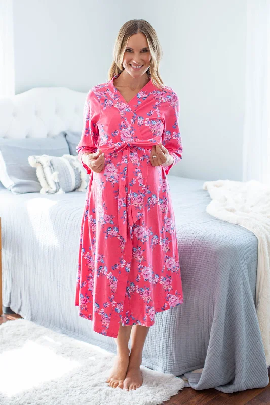 Weekend Special Rose Floral Pregnancy Robe