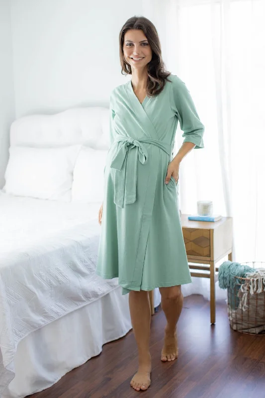 Weekend Savings Sensation Sage Pregnancy Robe