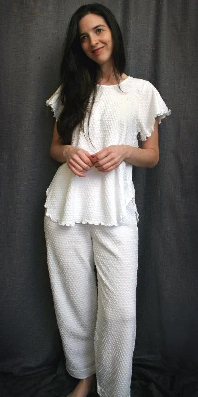 Weekend Deals to Make You Happy Short Sleeve Long Top & Long Pant Dot Collection