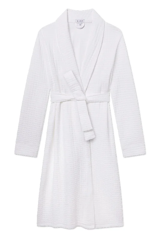 New Arrival Jacquard Spa Robe in White