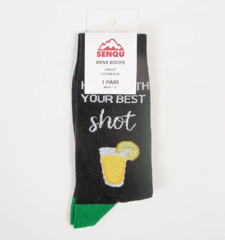 Weekend Shopping Extravaganza 1 PACK BEST SHOT SOCKS – BLACK
