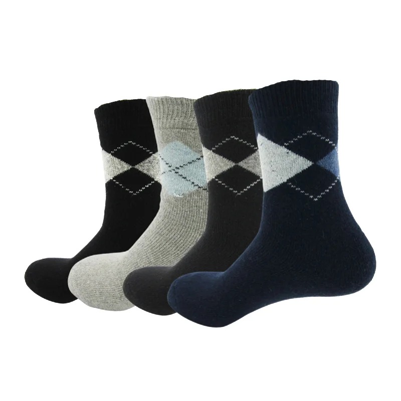 Weekend Offers That Sizzle 4 Pairs of Men's Soft Comfort Thick Casual Warm Wool Crew Socks