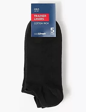 Massive Deal 5 Pack Cool & Fresh™ Trainer Liner Socks