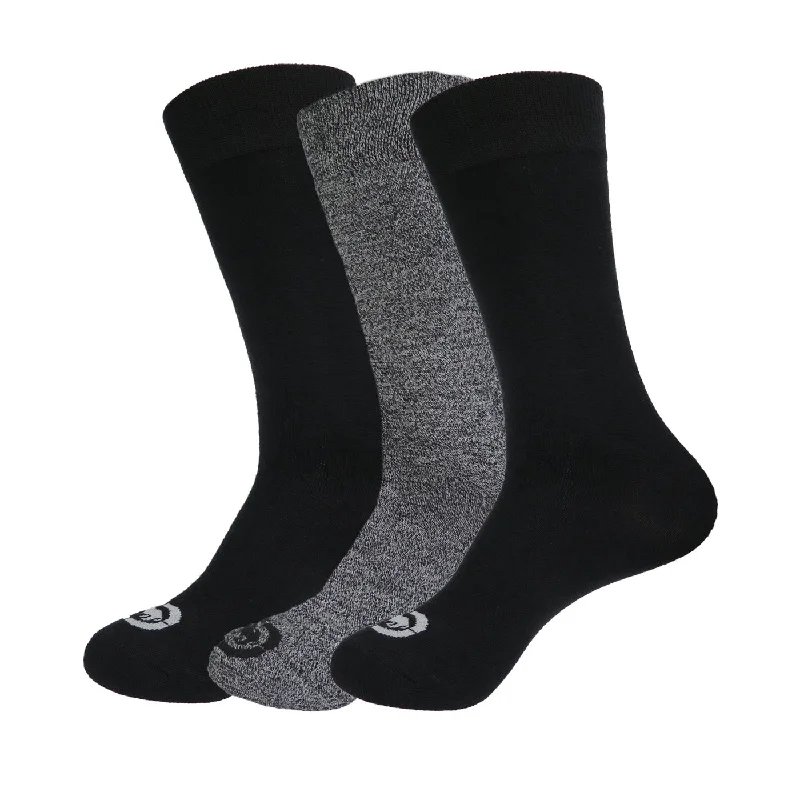 Overstock Clearance 6 or 12 Pairs of Ecko Men's Black Acrylic Quick Dry Crew Winter Socks