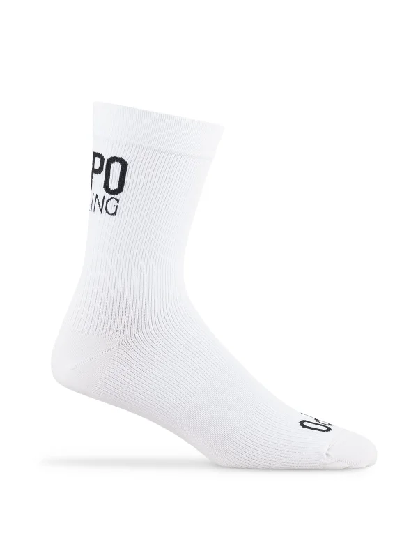 Hurry In AC Race 15cm Socks - White