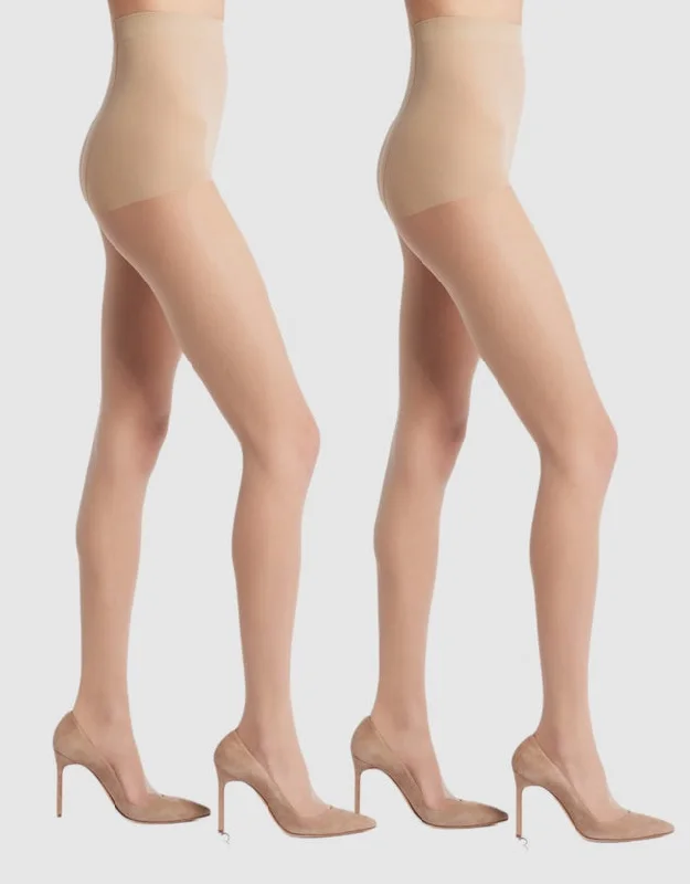 Time-Sensitive Sheer Magic Ultra Sheer Tear Resistant Tights 2 pack