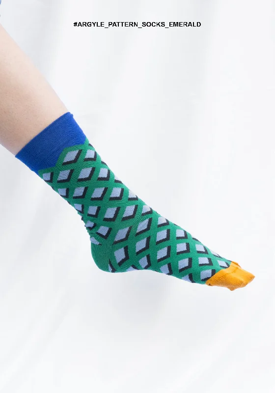Quick Sale Argyle Pattern Socks Emerald