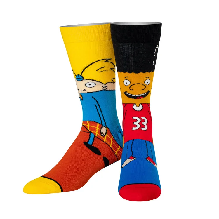 Quick Deals ODD Sox "Arnold & Gerald" Cotton Blend Crew Socks