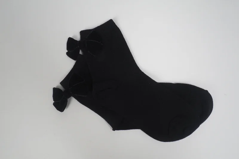 Weekend Discounts to Indulge In Back Ribbon Socks Black (Black Ribbon)