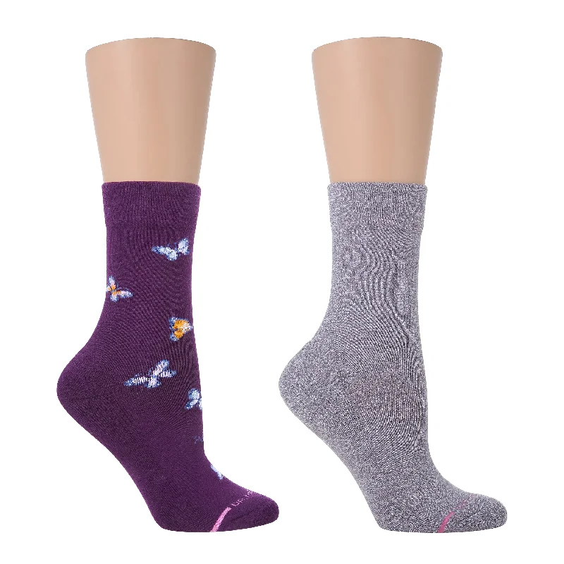 Special Price Butterflies | Diabetic Half-Cushion Socks For Women
