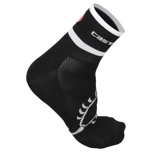 Year-End Clearance Castelli Mens Logo 9 Socks - Black
