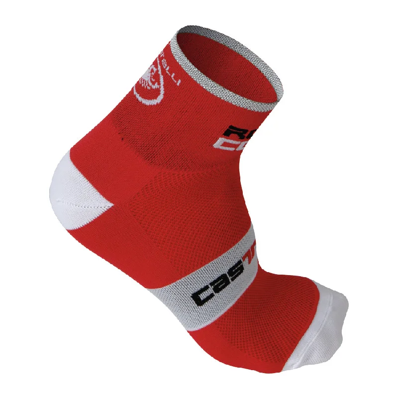 Deal of the Day Castelli Mens Rosso Corsa 6 Socks - Red