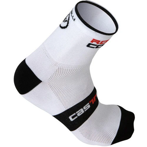 Weekend Specials to Grab Castelli Mens Rosso Corsa 9 Socks - White