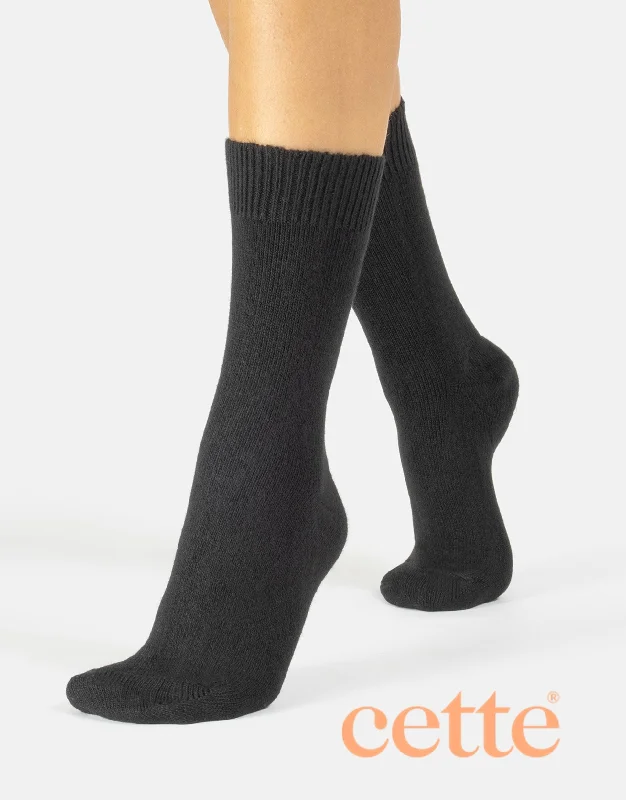 Unbeatable Deal Cette Cosy Cashmere & Merino Blend Sock 281-12 Black