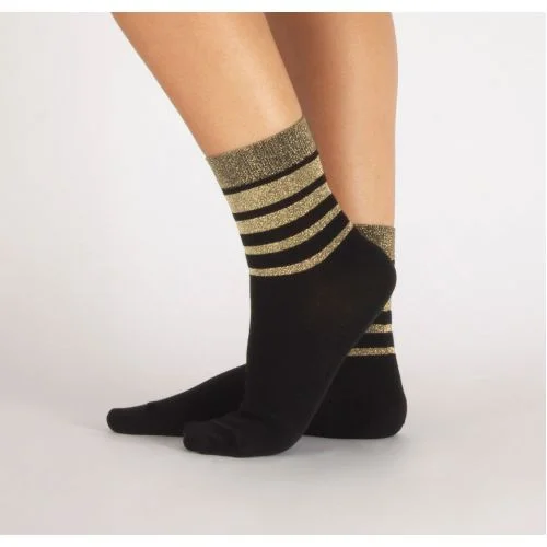 Weekend Discounts to Celebrate Cette Clearance Glitter Stripe Socks  246-12