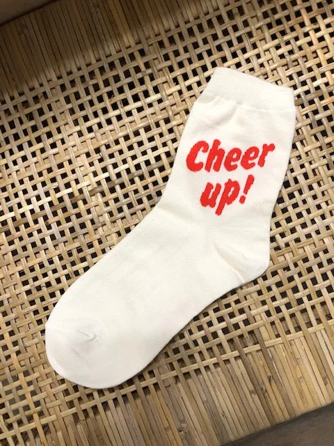 Half Price Cheer Up Socks Ivory