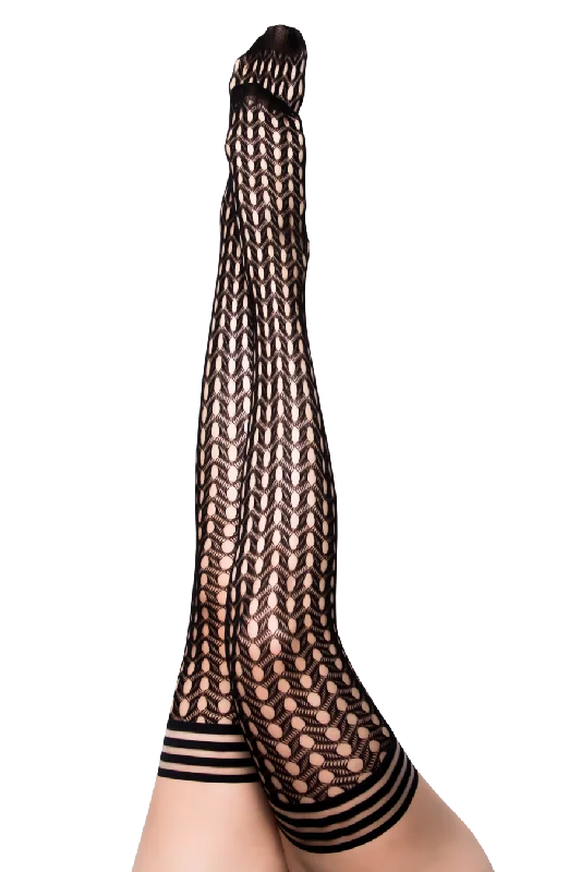 Unbeatable Prices Circle fishnet thigh-high