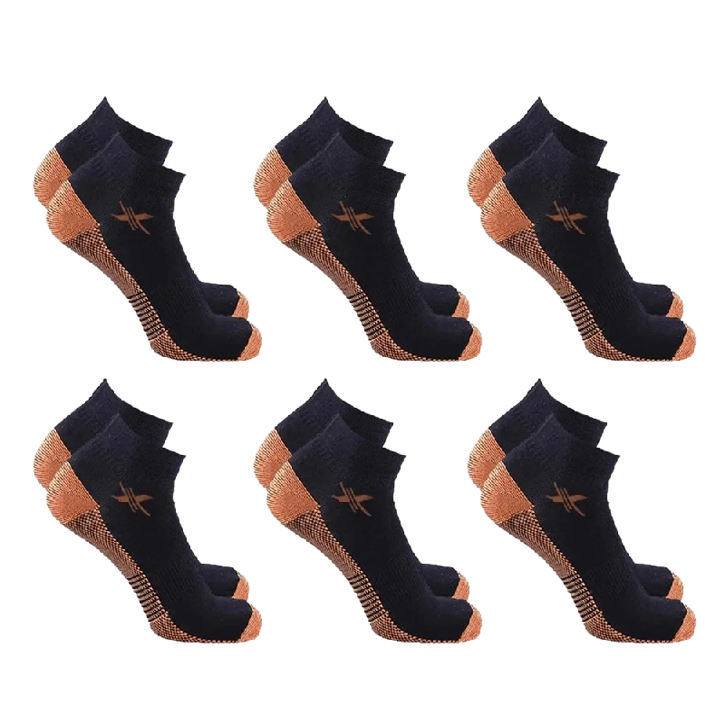 One-Day Only Copper-Infused Ankle Socks (6-Pairs)