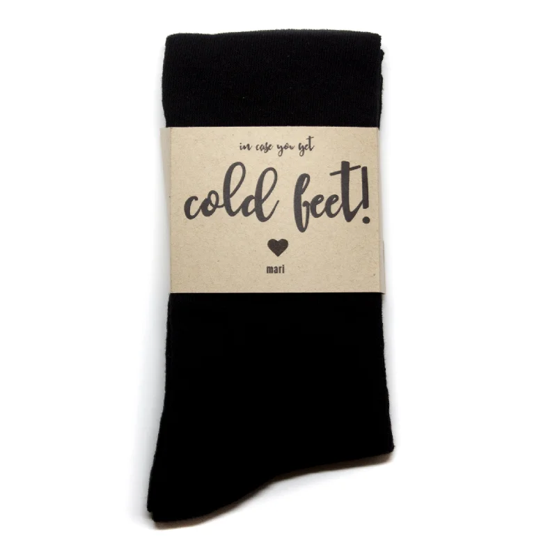Special Offer "In Case You Get Cold Feet" Label with Bride's Name