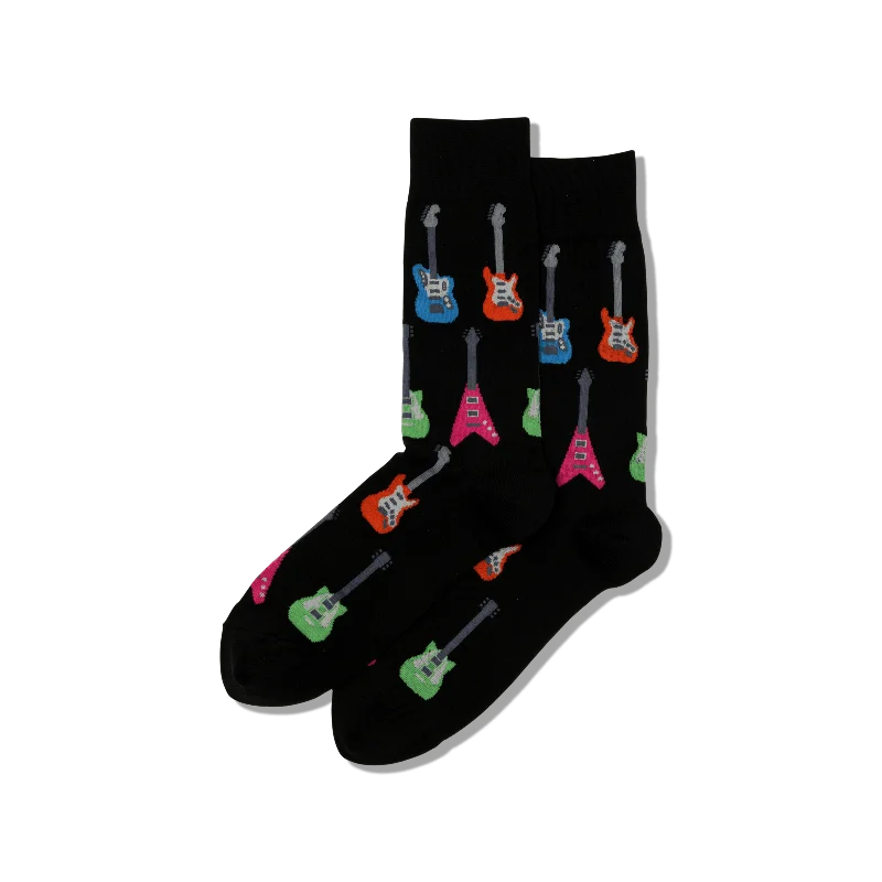 Weekend Bargains Just for You "Electric Guitars" Crew Socks by Hot Sox - Large