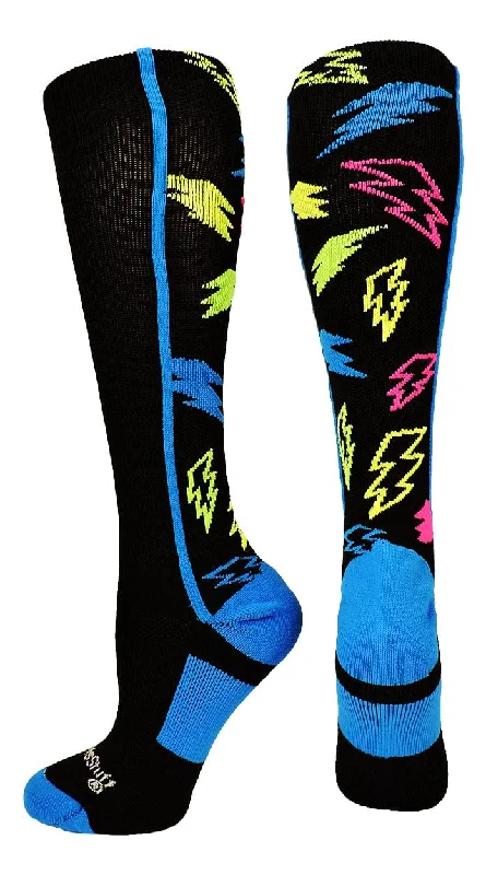Weekend Specials to Cherish Crazy Socks with Lightning Bolts (multiple colors)