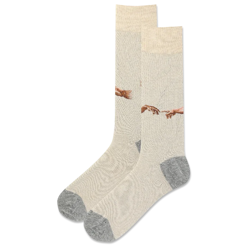 Weekend Bargains Galore "CREATION OF ADAM " Crew Socks by Hot Sox - Large