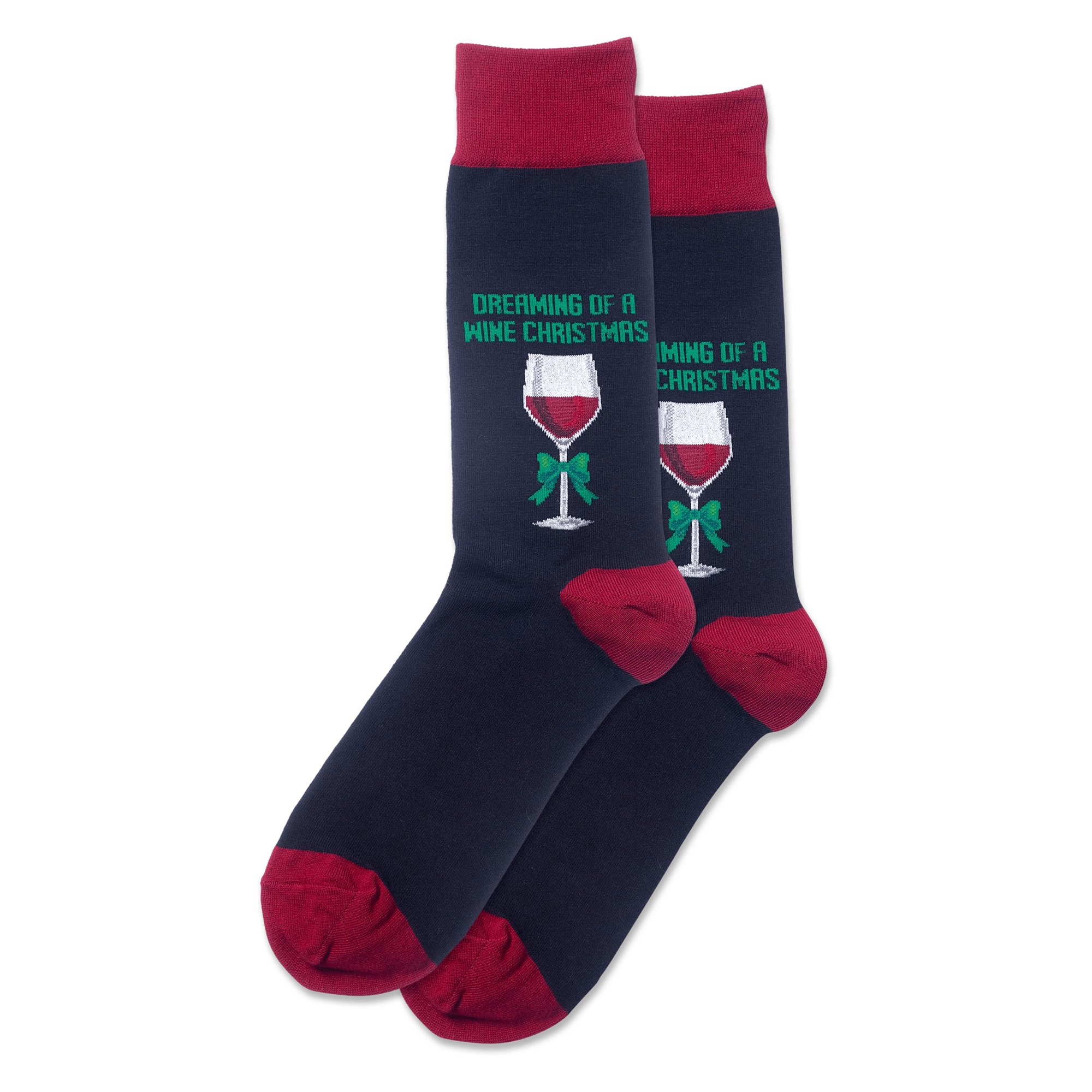 Big Savings Dreaming Of A Wine Xmas Men's Crew Sock