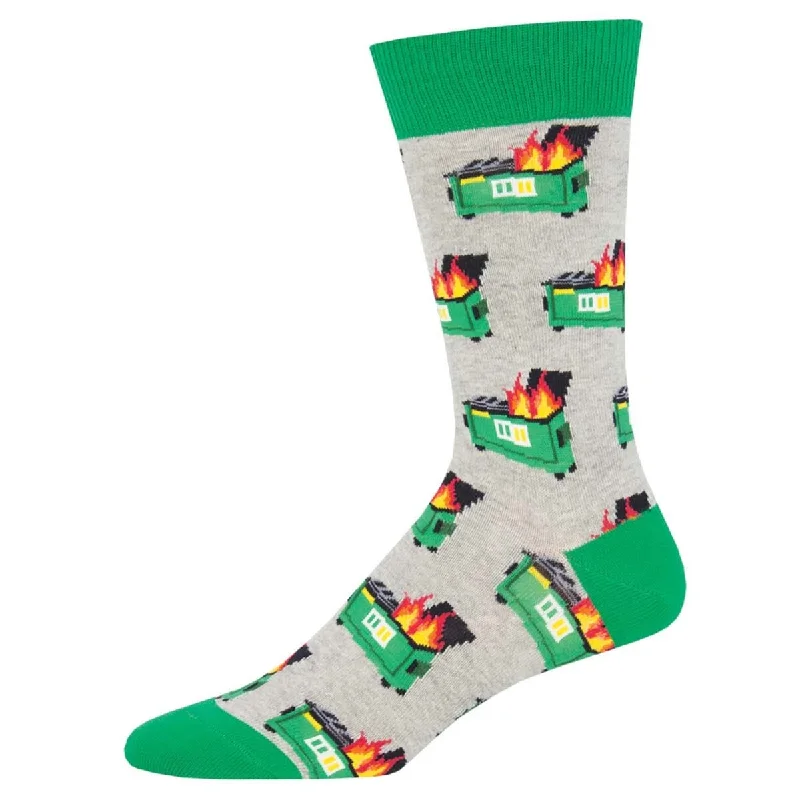 Weekend Savings Bonanza Dumpster Fire Men's Crew Socks