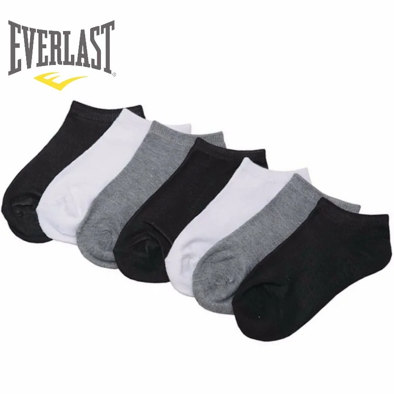 Daily Special Everlast Men's Assorted 7 Pair Low Cut Black Gray White Ankle No show Socks