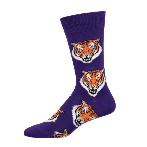 Steals and Deals Fierce Tiger Men's Crew Socks