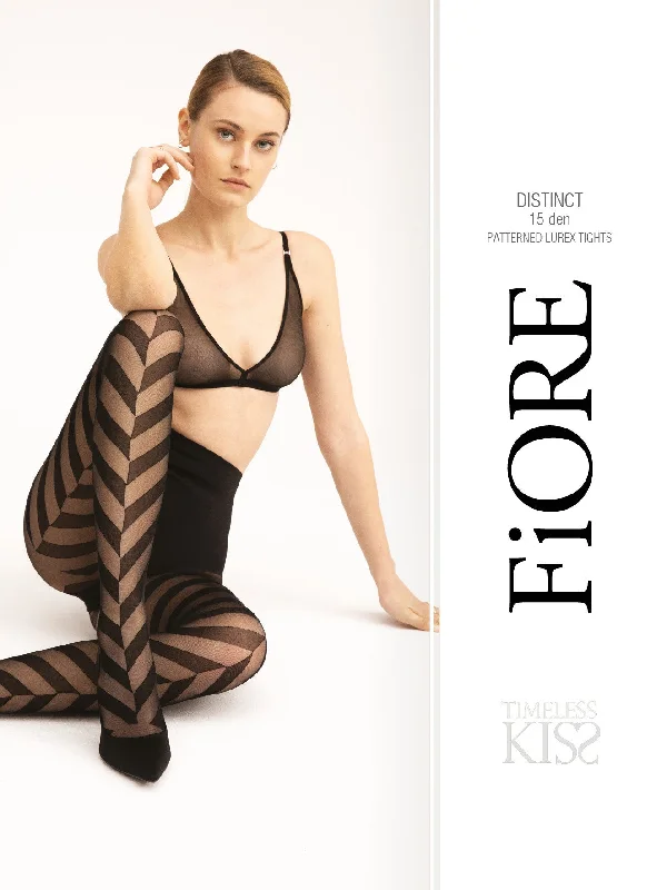 Great Deal FiORE Distinct Chevron Patterned Tights 15 Denier