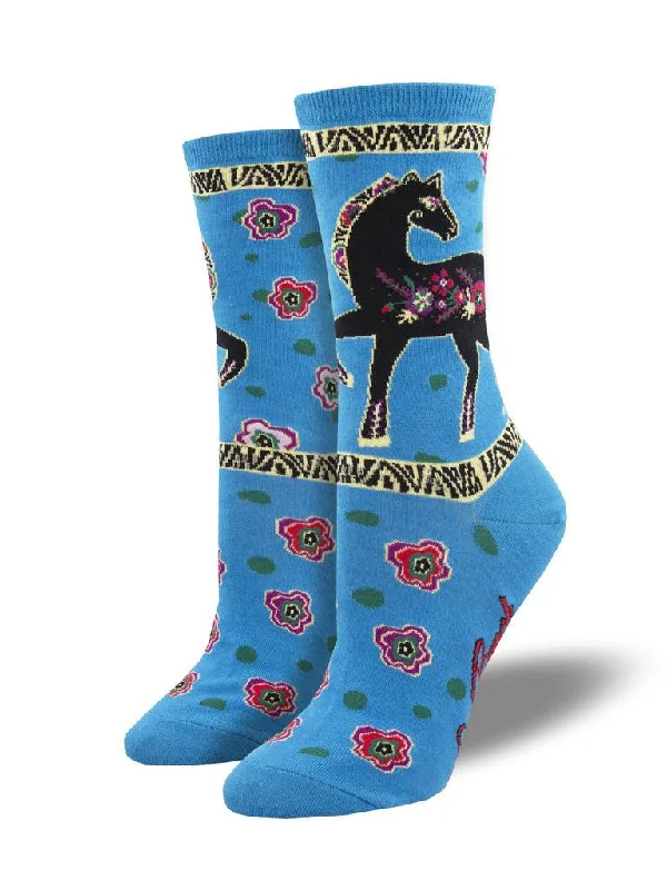 Hot Buy Floral Horse | Laurel Burch | Women's Crew