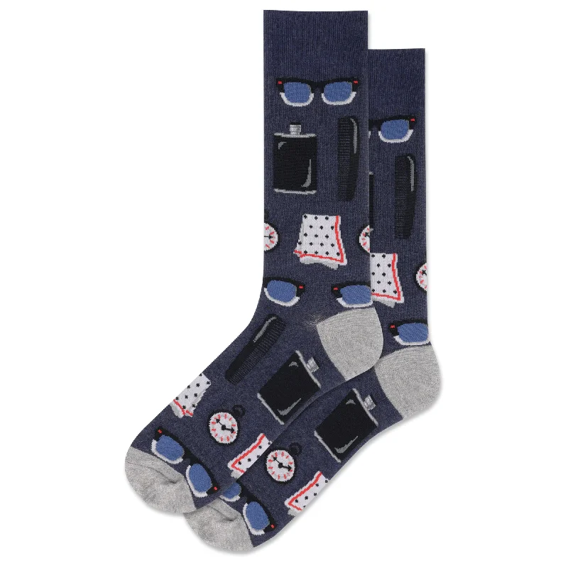 Can't Resist "Gentleman" Crew Socks by Hot Sox - Large