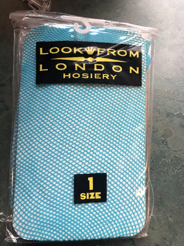 Crazy Savings (1) 3 PAIR PACK LOOK FROM LONDON FISHNET TIGHTS IN TURQUOISE COLOR