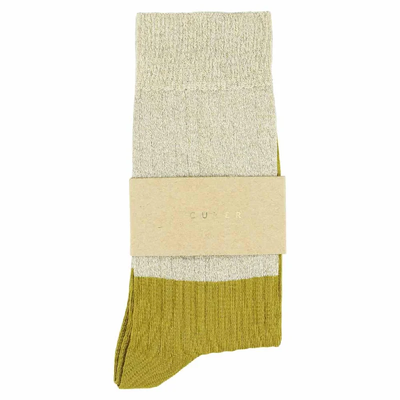 Weekend Offers That Tempt Lurex Block Socks - Gold  / Yellow
