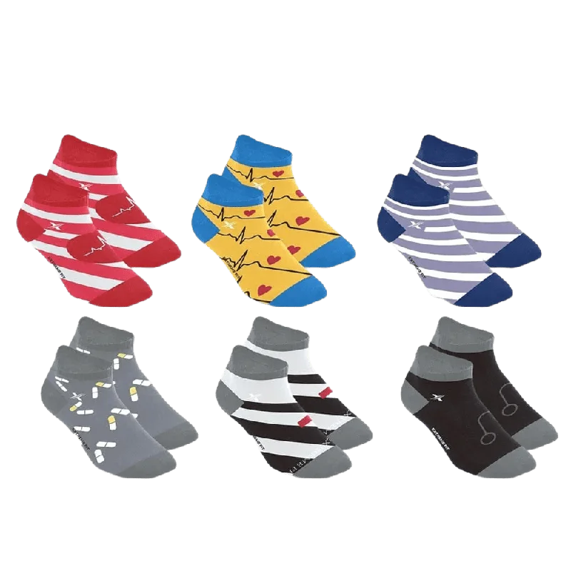 Weekend Extravaganza: Shop Now Medical Prints Nurse Inspired Ankle Length Compression Socks (6-Pairs)