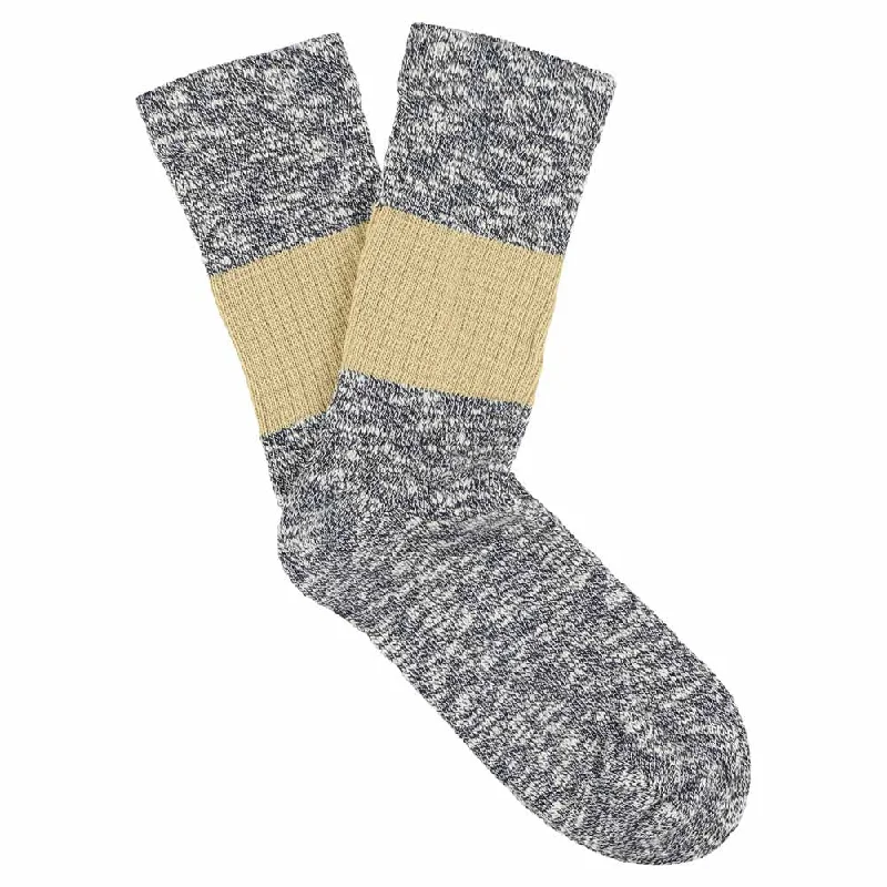 Pay Less Women Melange Band Socks - Navy / Sahara