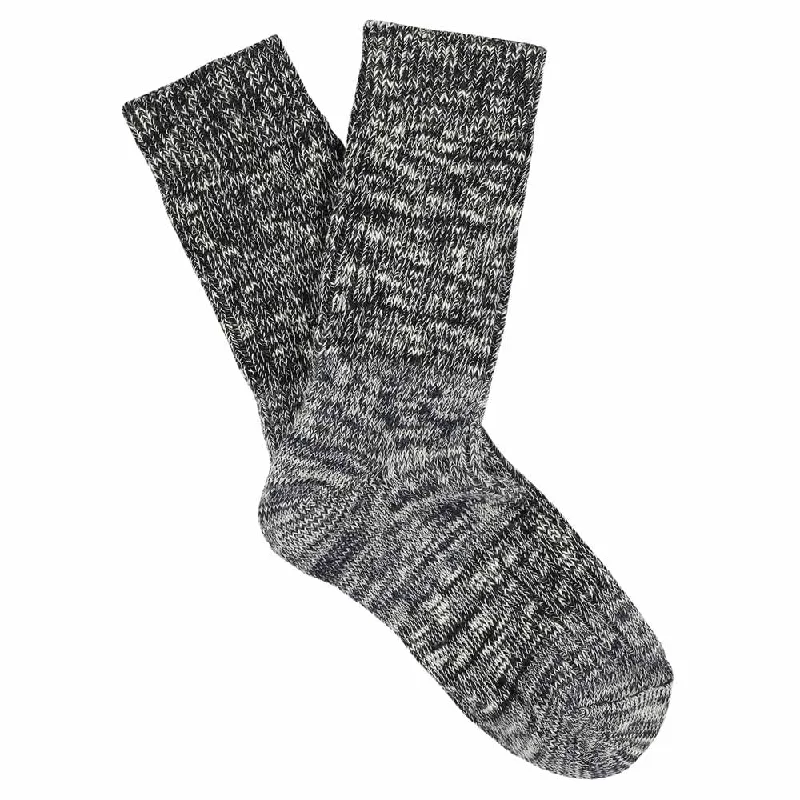Special Offer Women Melange Block Socks Black / Blue