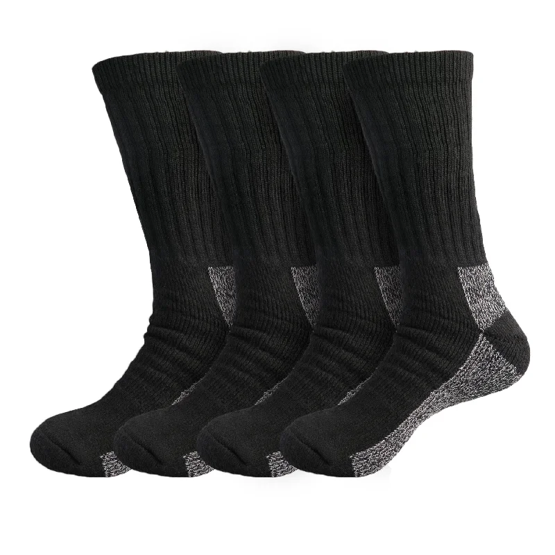 Weekend Offers That Amaze Men's 4 Pack Heavy Duty Steel-Toe Reinforced Cushion Full Crew Boot Socks