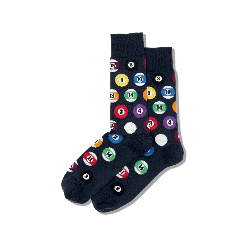 Steal Deal Hot Sox "Billiards" Cotton Crew  Socks  - Large