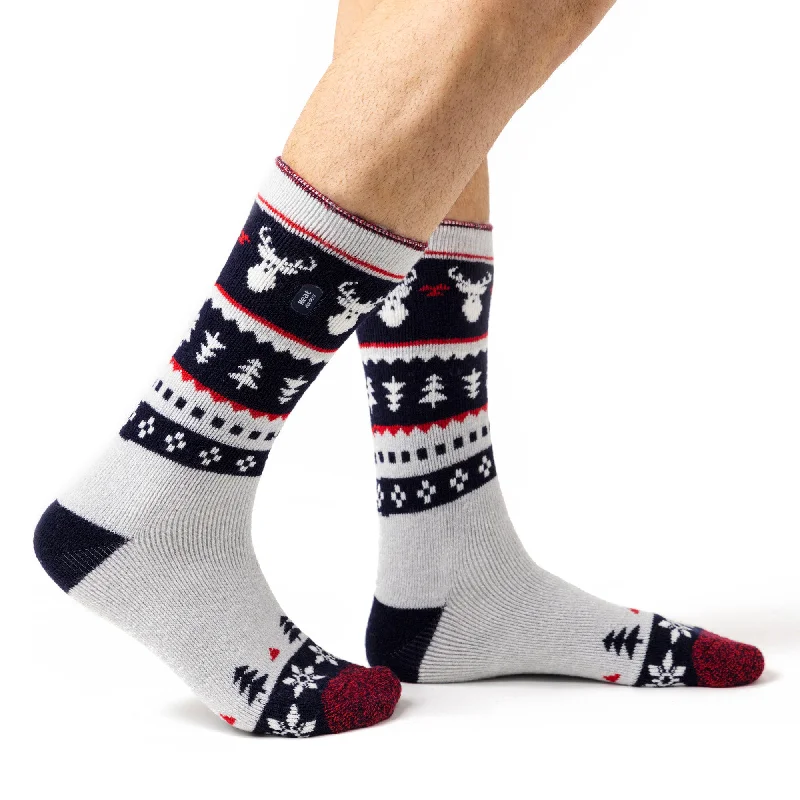 The Best Prices Mens Lite Christmas Socks - Stag