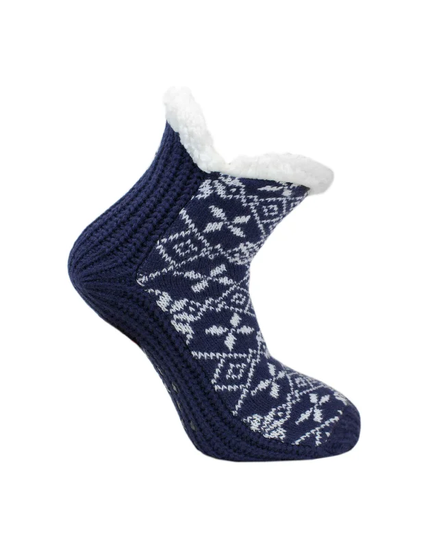 Weekend Specials to Delight Men's Fireside Slipper Socks - Navy