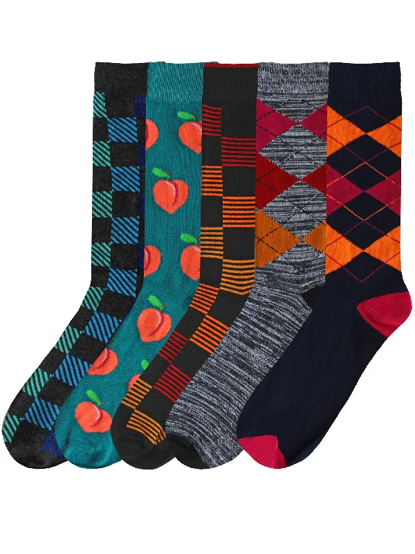Crazy Deal Mens Sock Game Crazy Combo Novelty 5-Pack Dress Socks