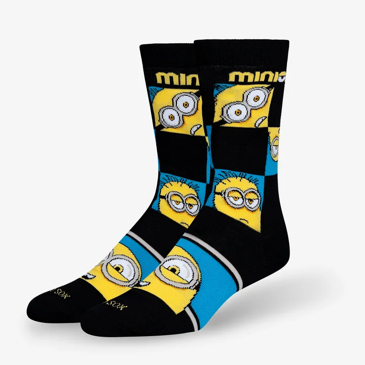 Sale Alert Minions Squares Men's Crew Socks