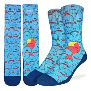 Special Discount "Mr. Meeseeks" Crew Socks by Good Luck Sock - Large