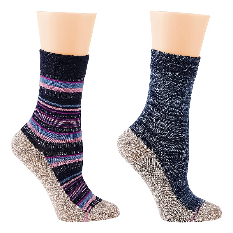 Weekend Deals to Make You Smile Multi Stripe | Diabetic Socks For Women