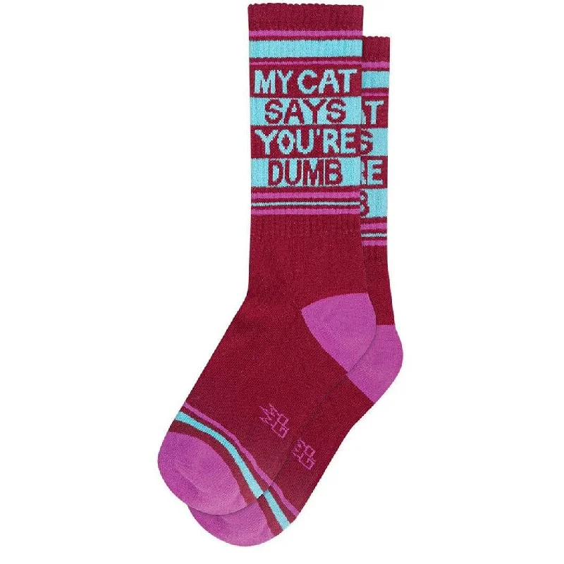 Weekend Deal My Cat Says You're Dumb Unisex Crew Sock