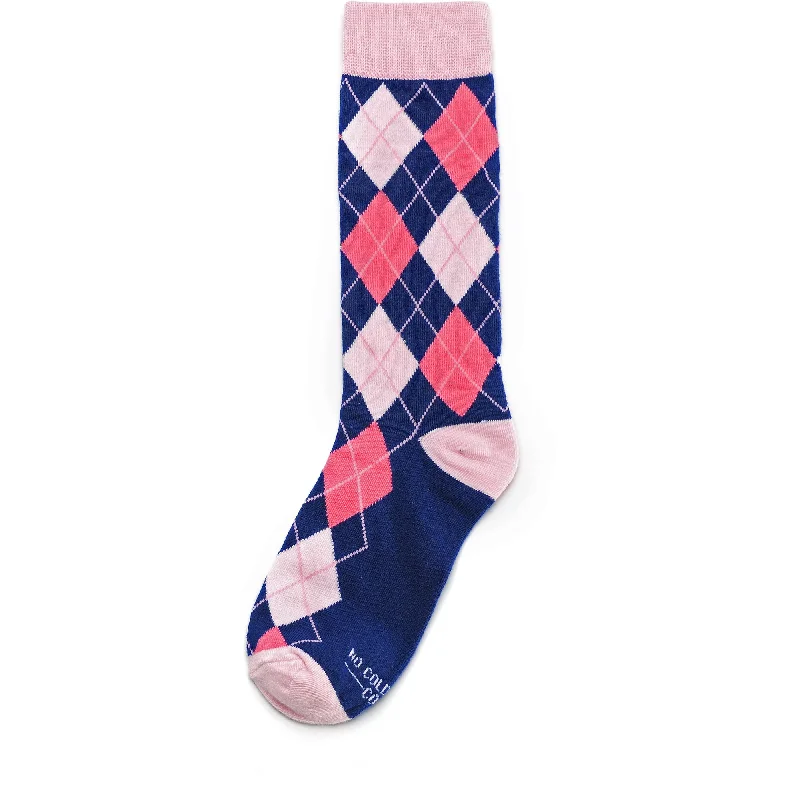 Today's Deal Navy and Pink Argyle Socks
