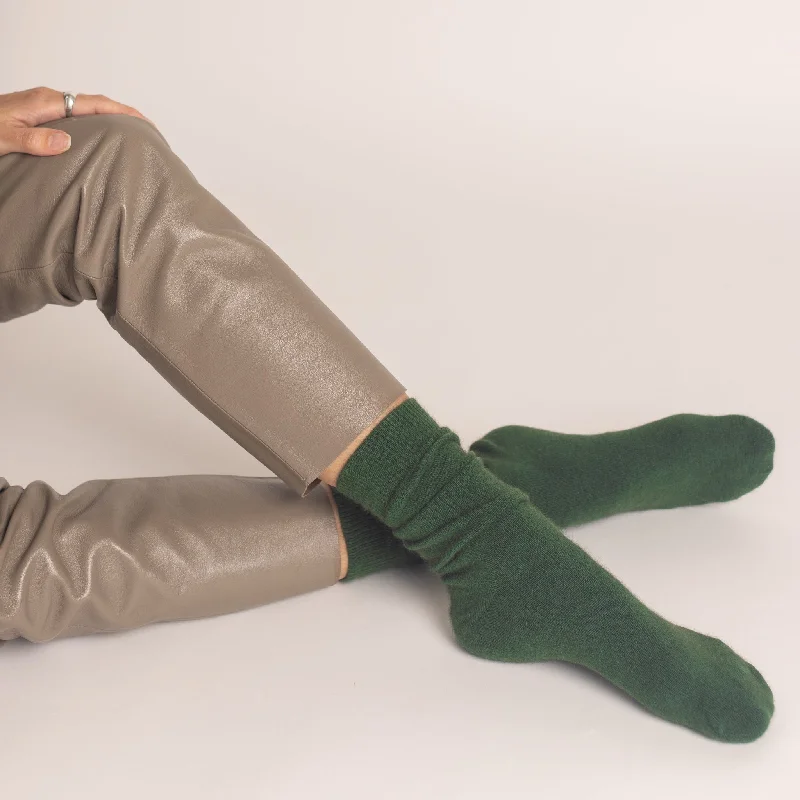 Hurry In Possum Merino Wool HAMILTON Socks, Greener Pasture